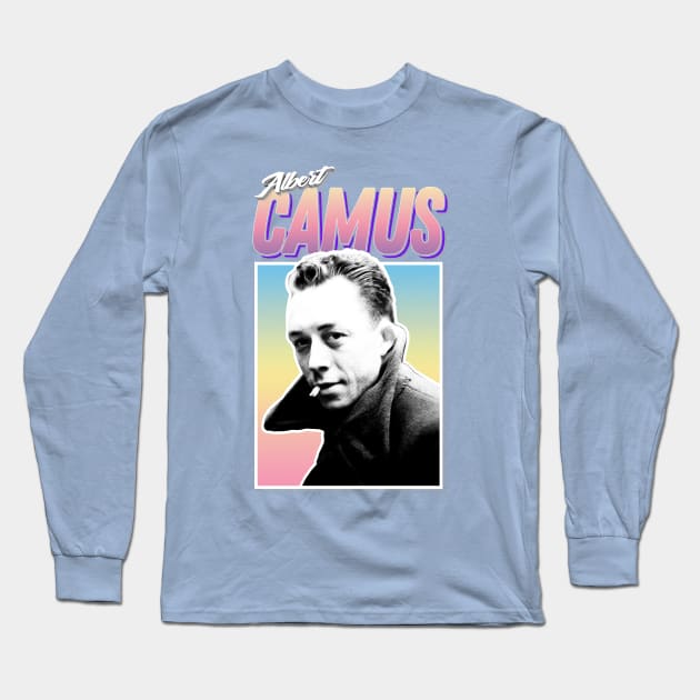 ALBERT CAMUS Philosophy Graphic Design Hipster Statement Tee Long Sleeve T-Shirt by DankFutura